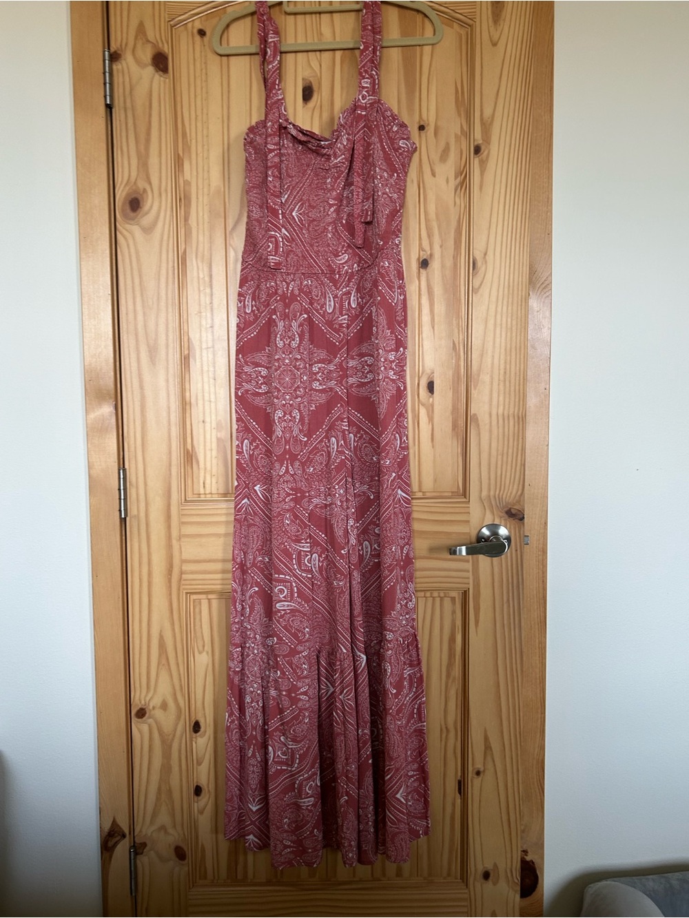 Jessica Simpson Dusty Rose Paisley Maxi Jumpsuit